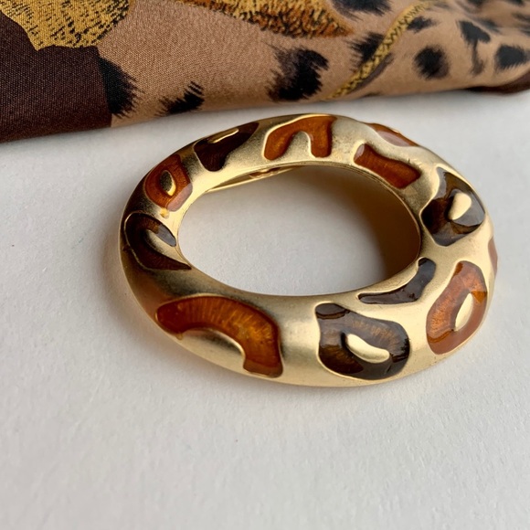 Vintage animal print enamel brooch - Picture 2 of 5